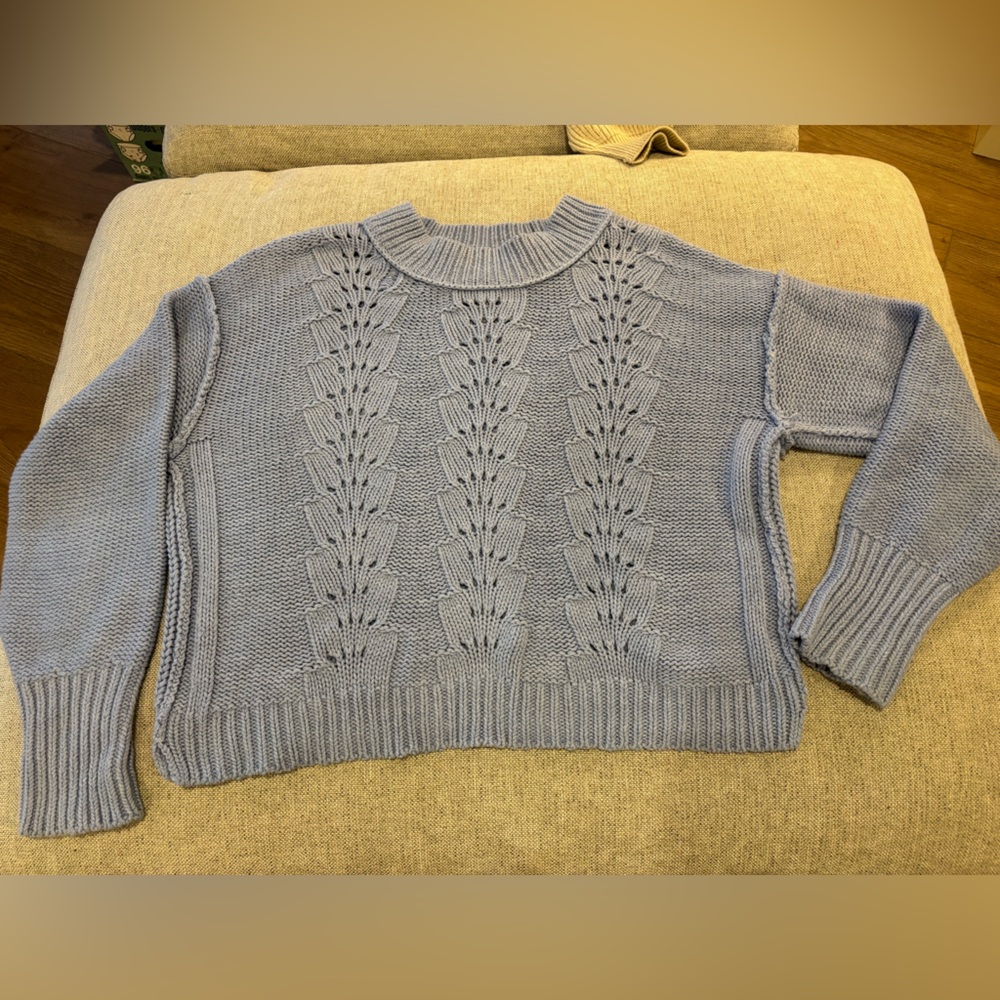 Free People Bell Song Sweater - Periwinkle XL